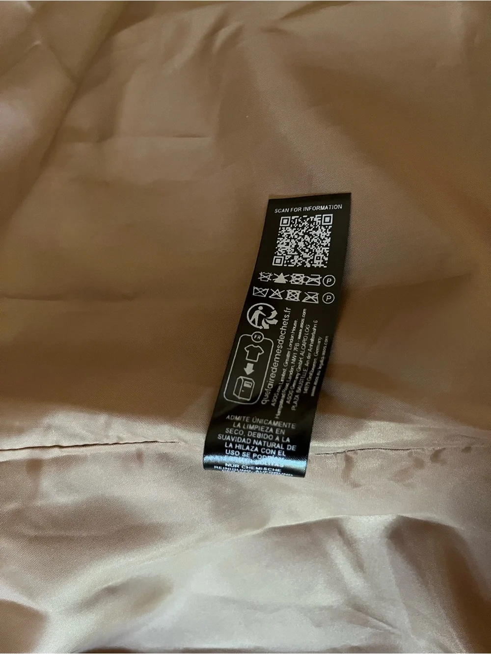 NWT Men’s ASOS DESIGN wool look overcoat in tobacco Fall Winter Classic XL